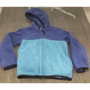 High five crew Kids Hooded Fleece Jacket Blue Color Block size 6